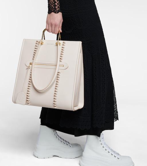 ALEXANDER MCQUEEN 45mm Tread Slick Canvas Combat Boots In White