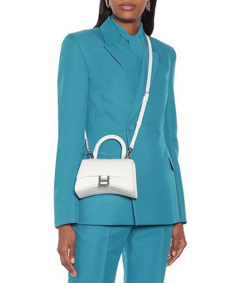 BALENCIAGA Tech Twill Double-breasted Blazer Jacket In Petrol Blue