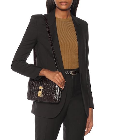 SAINT LAURENT Tribute Platform Sandals In Smooth Leather Shoes In Black