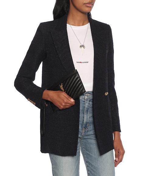 SAINT LAURENT Cotton T-shirt With Frontal Iconic Print In White