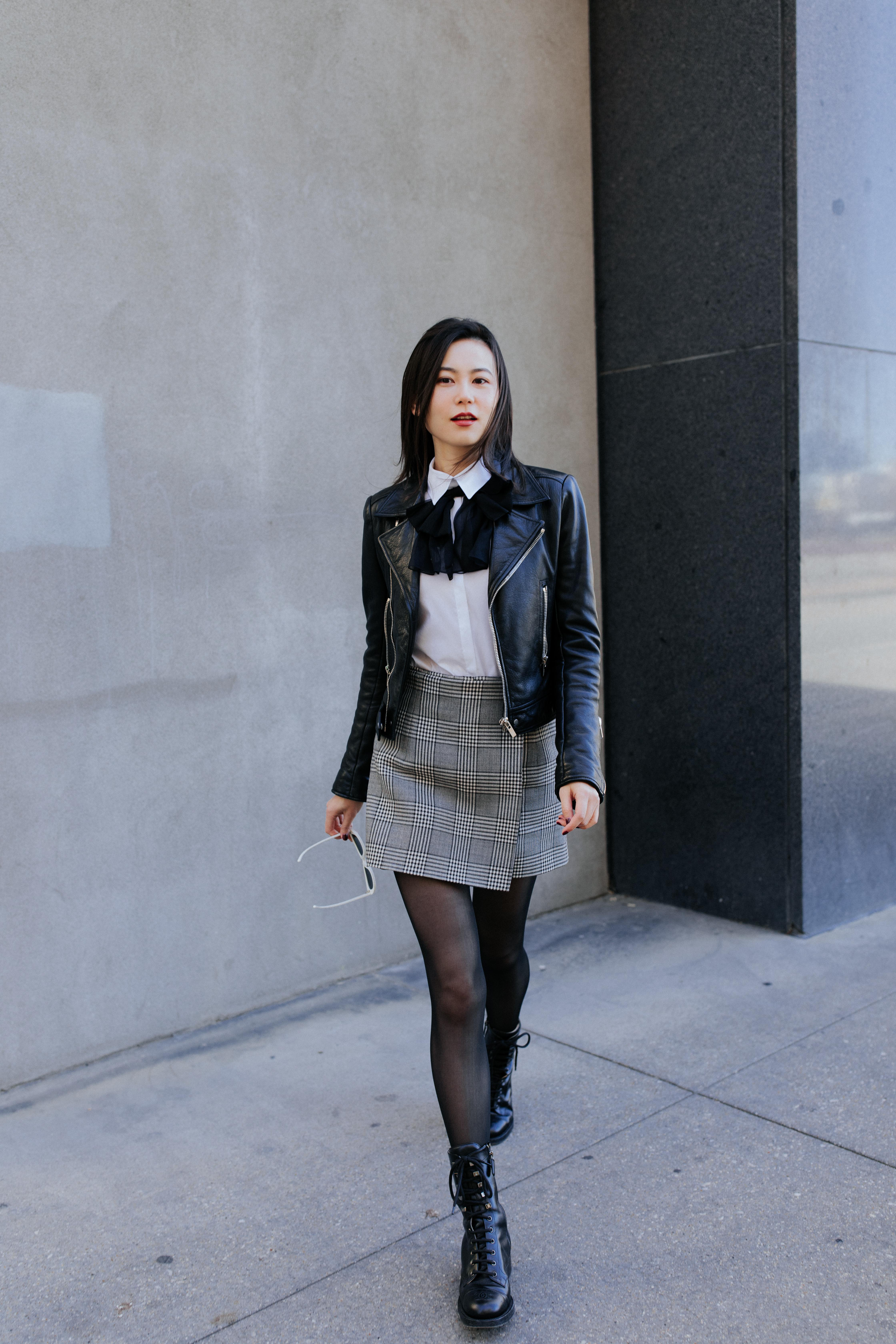 SAINT LAURENT Black Leather Motorcycle Biker Jacket