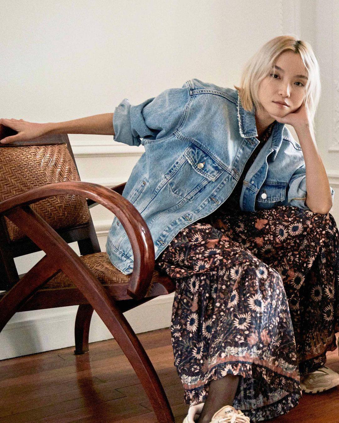 ANINE BING Rory Denim Jacket In Blue