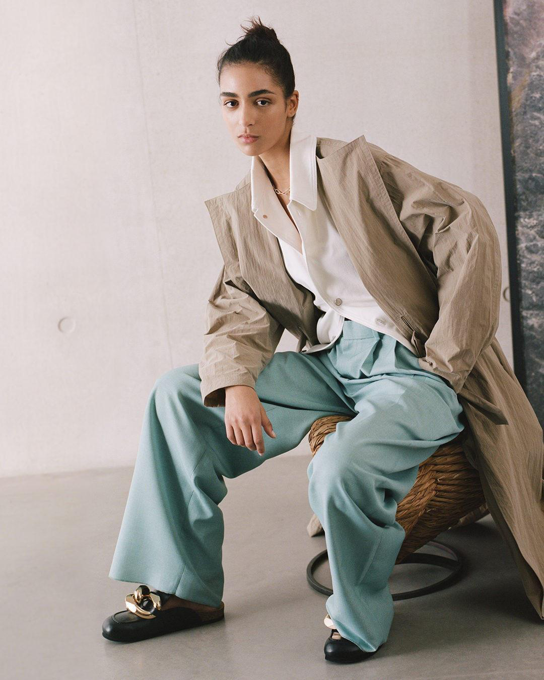 JW ANDERSON Chain Calf Leather Loafers In Black