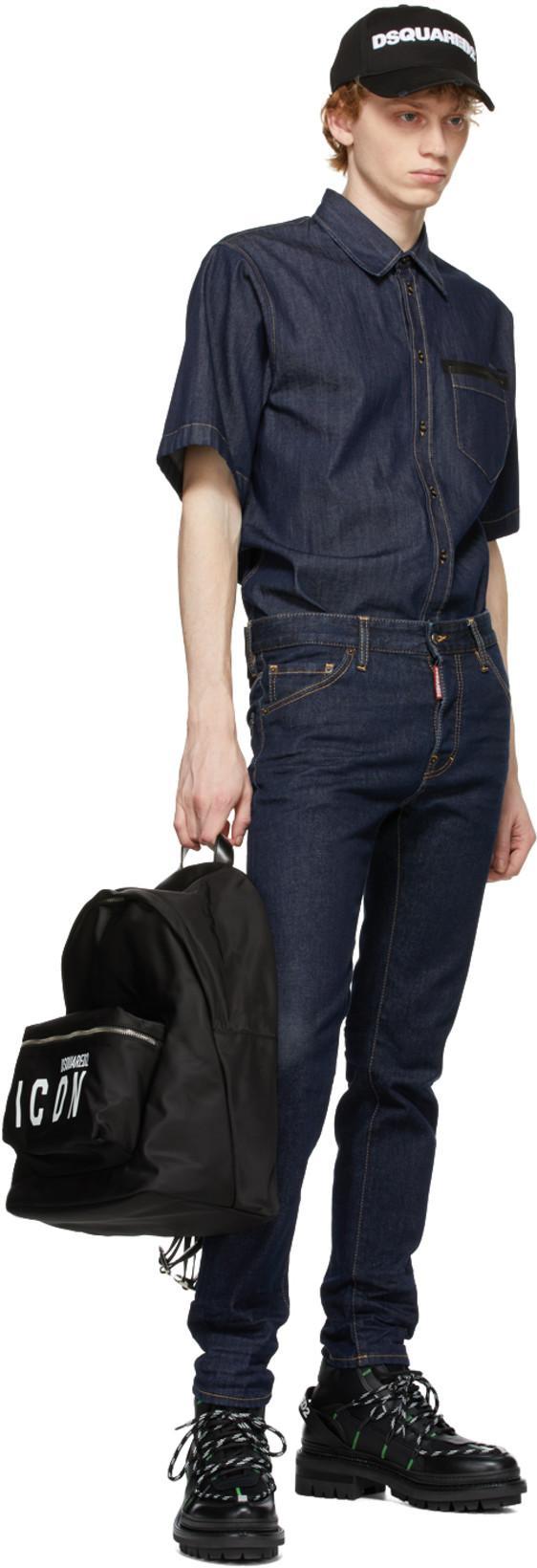 DSQUARED2 Contemporary Black And White Baseball Cap