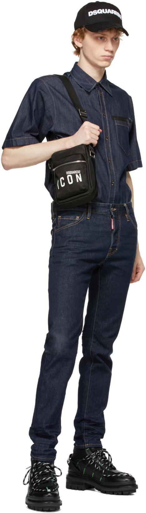 DSQUARED2 Contemporary Black And White Baseball Cap