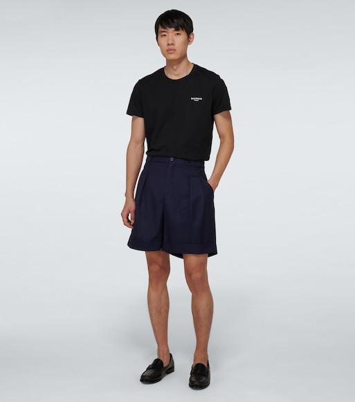 BALMAIN Black Cotton T-shirt