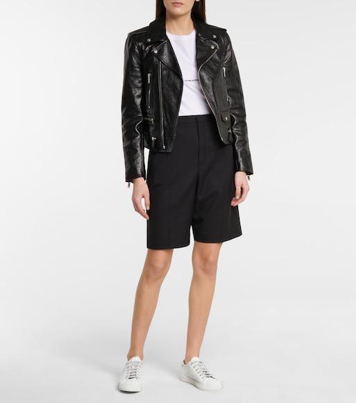 SAINT LAURENT Cotton T-shirt With Frontal Iconic Print In White