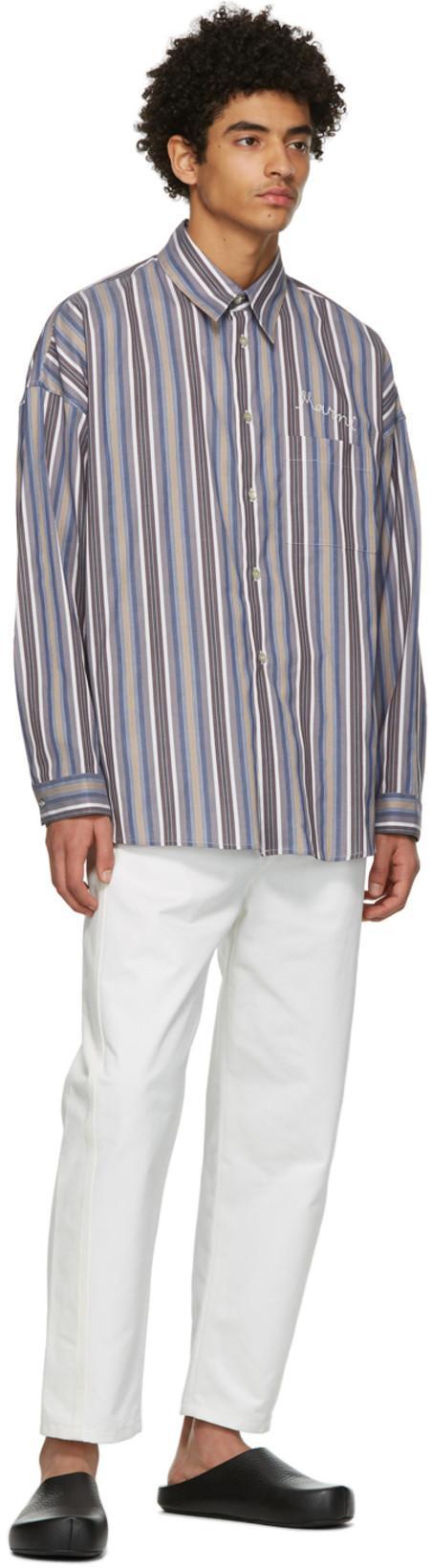 VALENTINO Baggy Fit Tapered Trousers In White