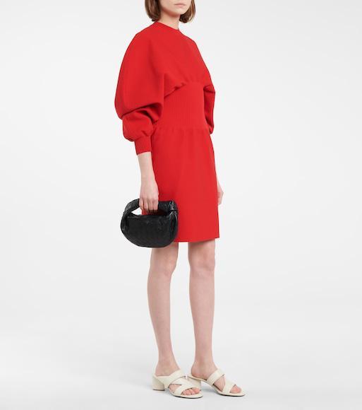 BOTTEGA VENETA Women Mini Jodie Leather Handbag With Intrecciato Motif In Black