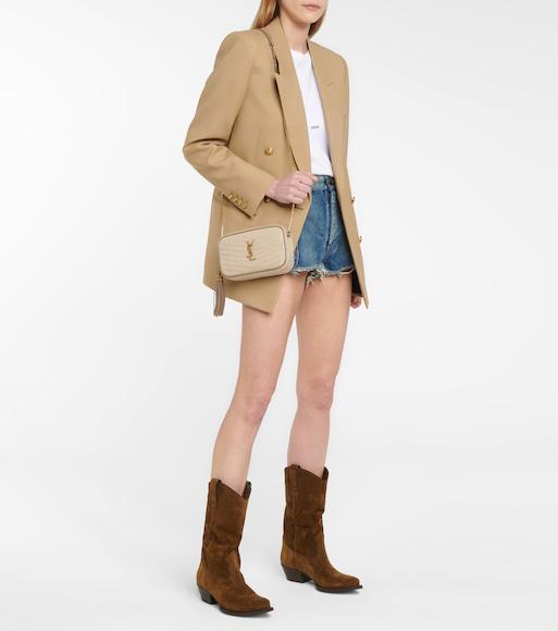 SAINT LAURENT Cotton T-shirt With Frontal Iconic Print In White