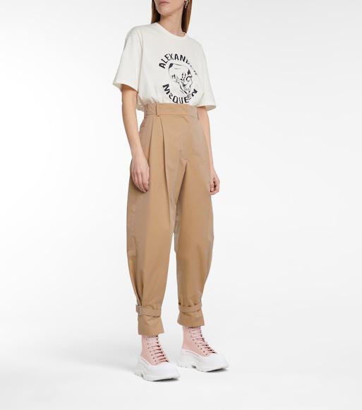 ALEXANDER MCQUEEN Woman Sneakers Beige Size 11 Textile Fibers In Multi