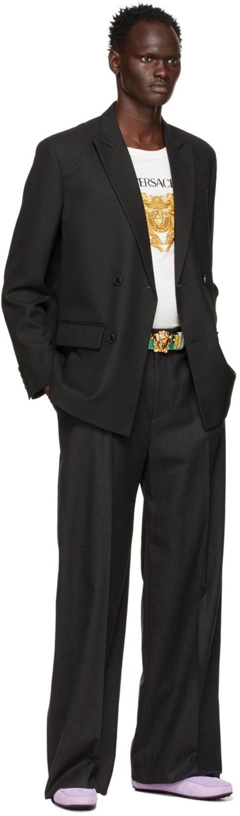 VALENTINO Double-breasted Blazer In Black