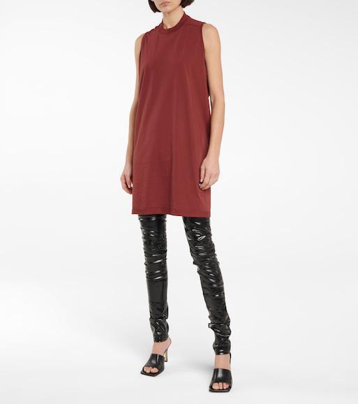 RICK OWENS Wax-coated Straight-leg Trousers In Black