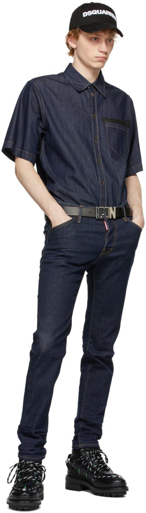 DSQUARED2 Contemporary Black And White Baseball Cap