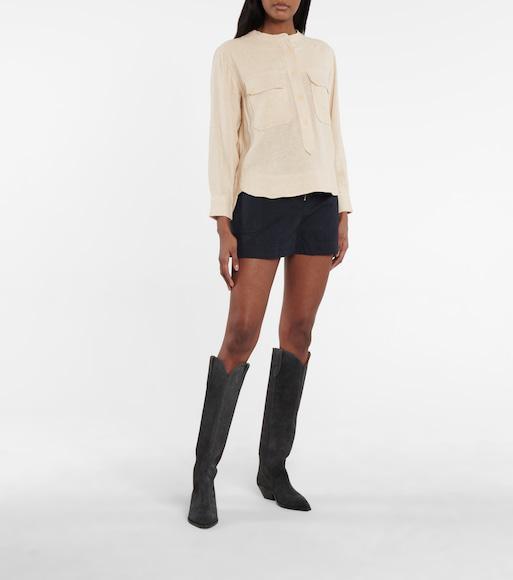 ISABEL MARANT Denvee Suede Leather Boots In Animal Print