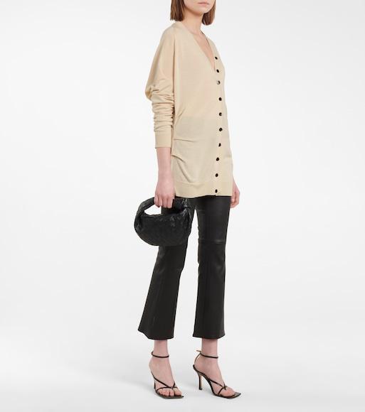 BOTTEGA VENETA Women Mini Jodie Leather Handbag With Intrecciato Motif In Black