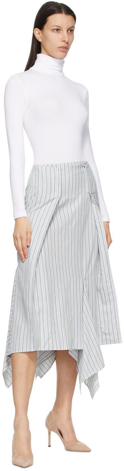 WOLFORD Colorado Turtleneck Jersey Thong Bodysuit In White