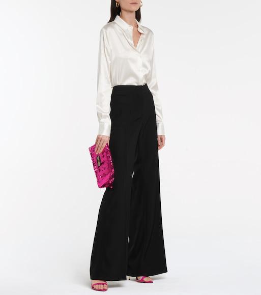 TOM FORD Mid-rise Flared Trousers In Black