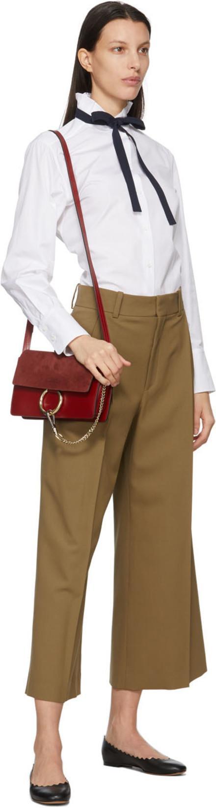 CHLOÉ Lauren Nappa Leather Ballet Flats In Black