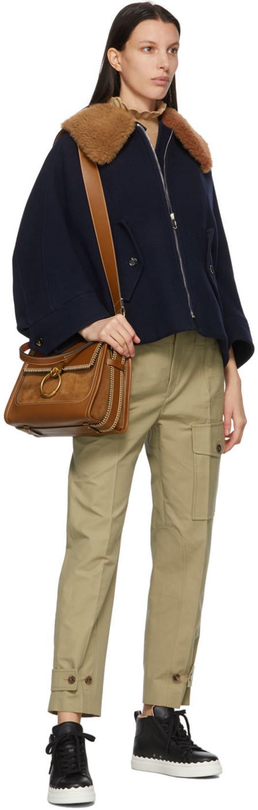 CHLOÉ Lauren Scalloped High-top Sneakers In Black