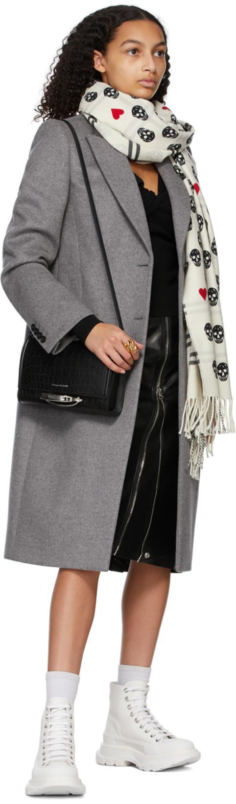 ALEXANDER MCQUEEN 45mm Tread Slick Canvas Combat Boots In White