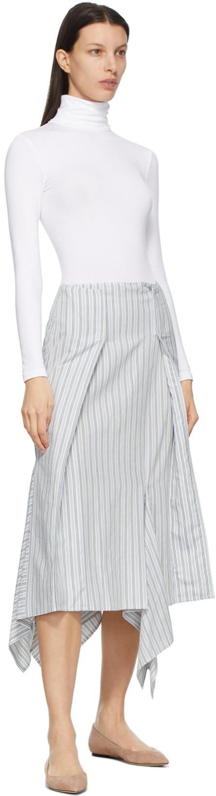 WOLFORD Colorado Turtleneck Jersey Thong Bodysuit In White