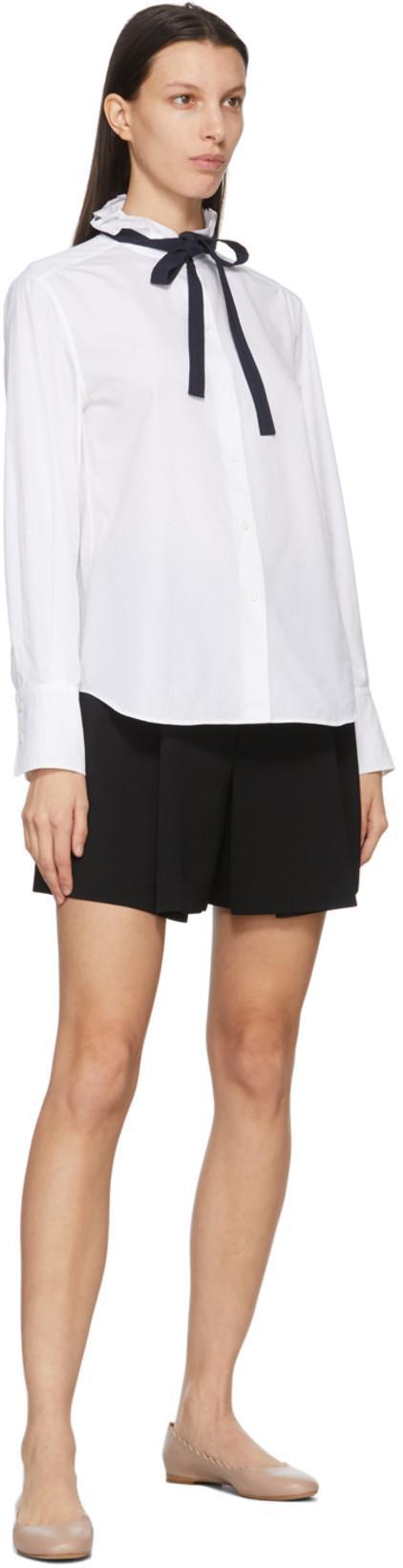 CHLOÉ Chloe Lauren Scalloped Leather Ballerina Flat In Purple