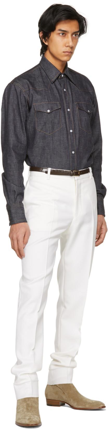 SAINT LAURENT Almond Toe Suede Ankle Boots With Buckle In Beige