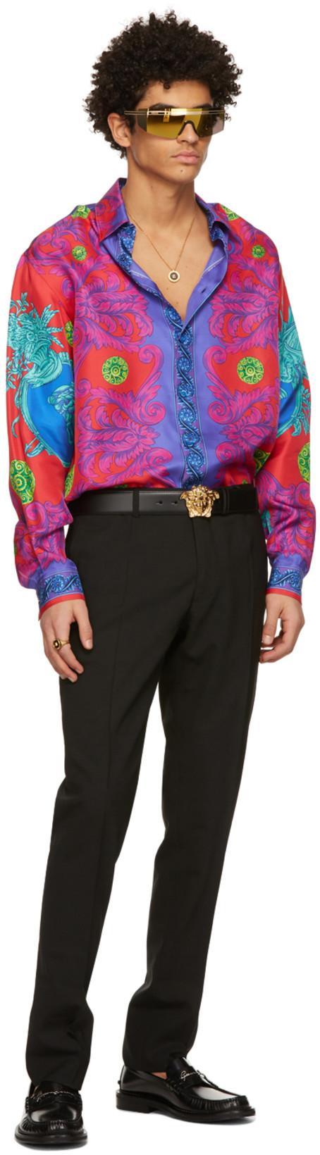 VERSACE Round Medusa Ring In Black-tribute Gold