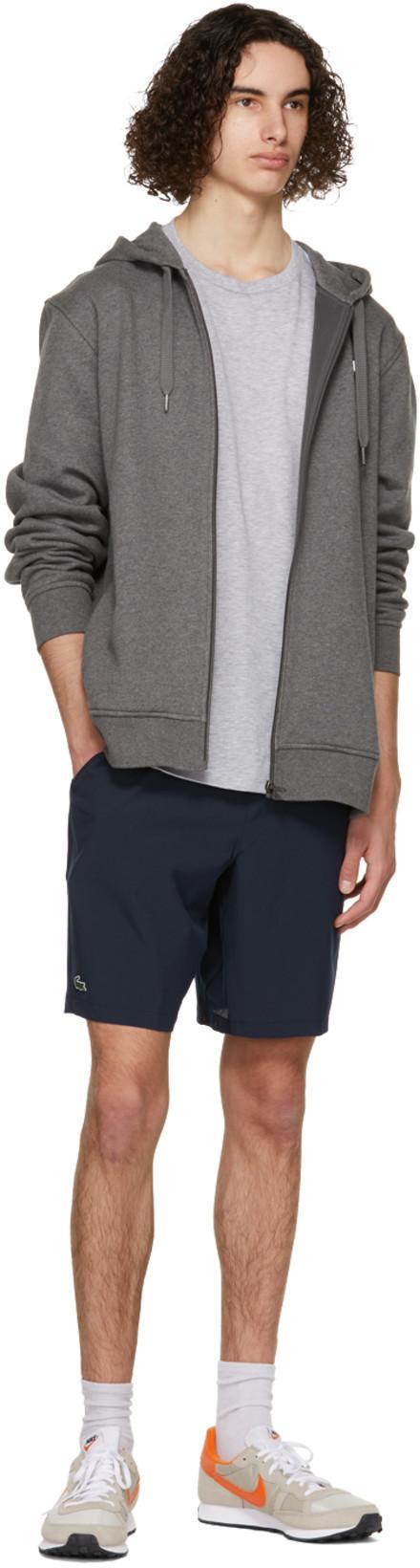 LACOSTE Crew Neck Cotton Pima Tee In Silver Chine