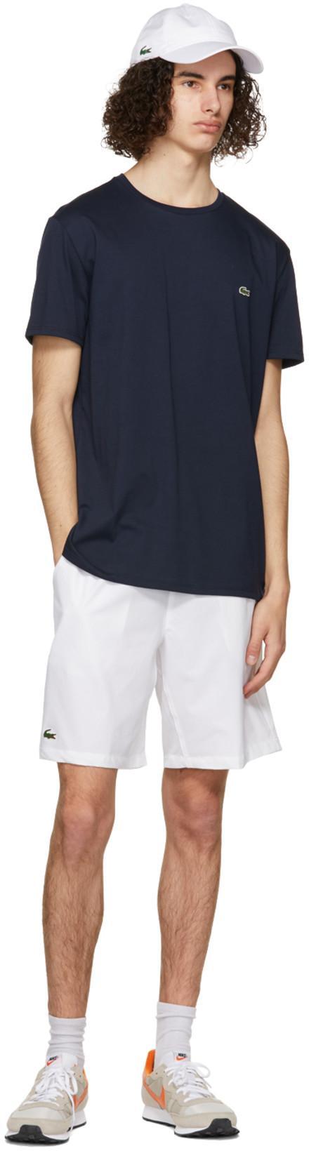 LACOSTE Mens Classic Fit Cotton Jersey T-shirt In Blue