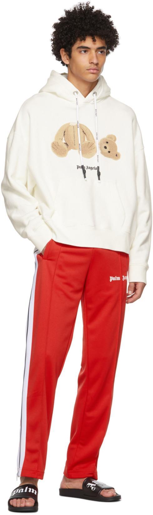PALM ANGELS Side Stripe Track Pants In Red