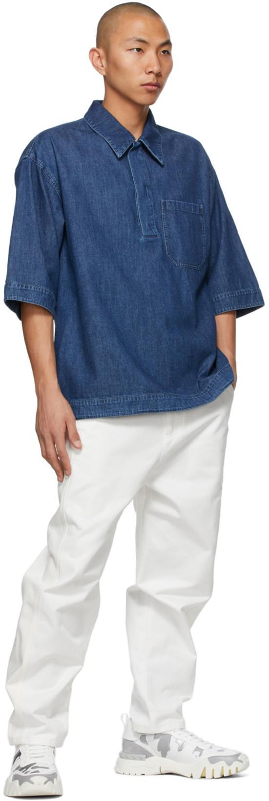 VALENTINO Baggy Fit Tapered Trousers In White