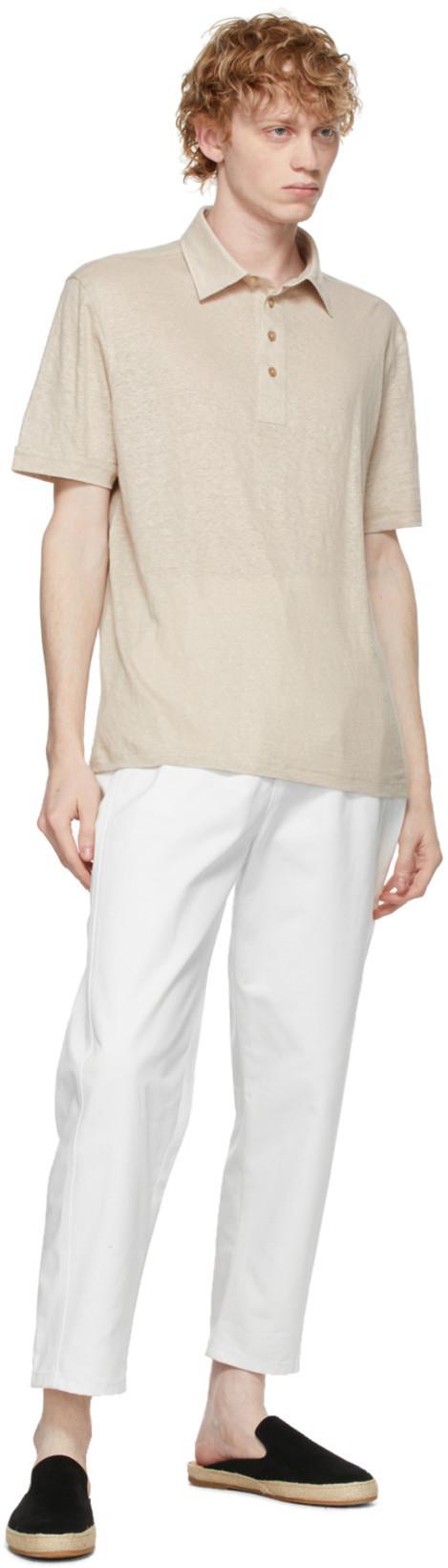VALENTINO Baggy Fit Tapered Trousers In White