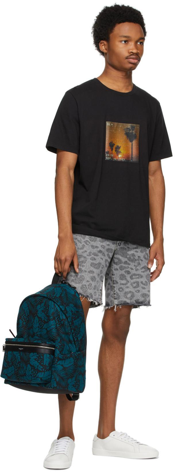 SAINT LAURENT Gym Low Logo-print Leather Sneakers In White