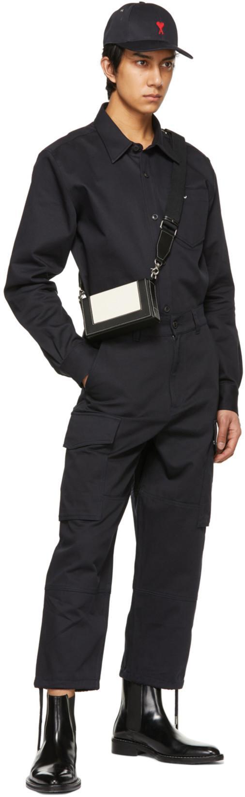 AMI ALEXANDRE MATTIUSSI Ami Paris Black Baseball Cap With Logo