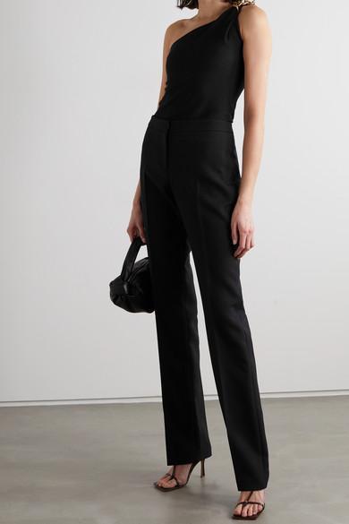 ALEXANDER MCQUEEN Tailored Wool Trousers Featuring Flared Hem In Black