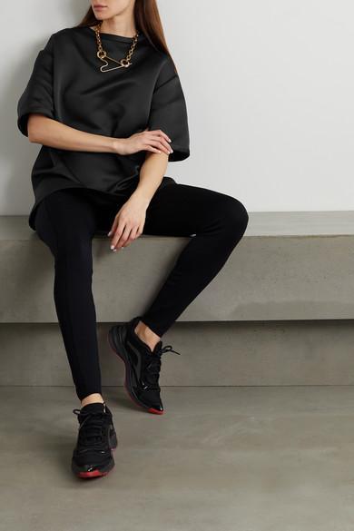 ROGER VIVIER Woman Sneakers Black Size 11.5 Textile Fibers, Soft Leather