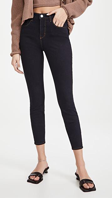 L'AGENCE Margot High Waist Crop Jeans In Midnight