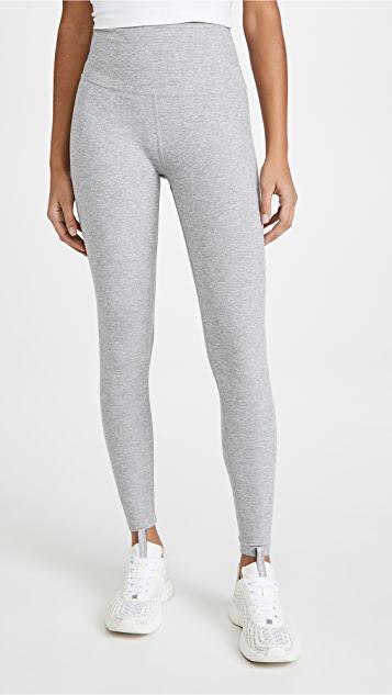 BEYOND YOGA Spacedye Slim Racerback Cropped Tank Top In Cloud White