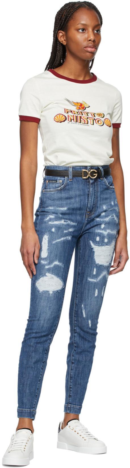 DOLCE & GABBANA Dolce&gabbana White And Gold Low Sneakers