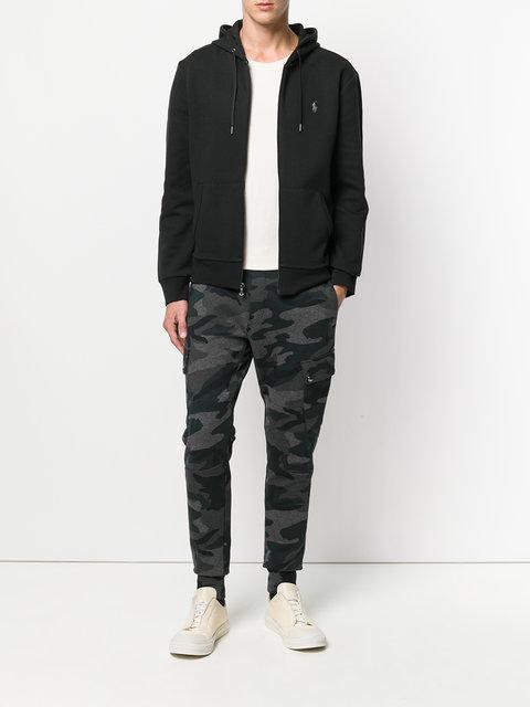 POLO RALPH LAUREN Cotton Blend Sweatshirt With Embroidered Logo On The Front In Black