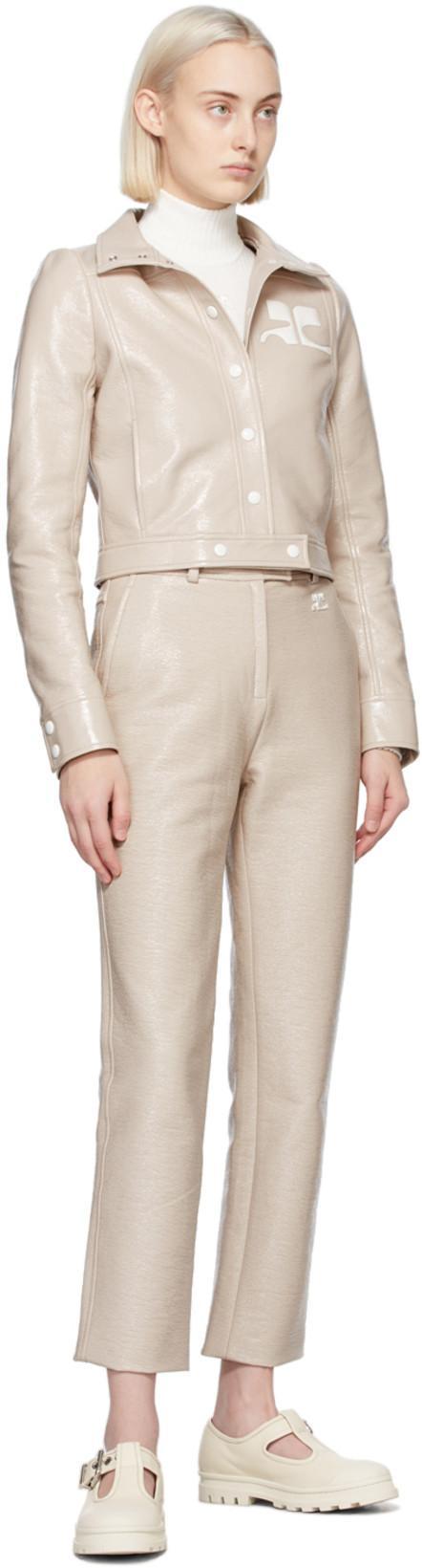 COURRÈGES Courreges Re Edition Jacket In Coated Cotton In Gold