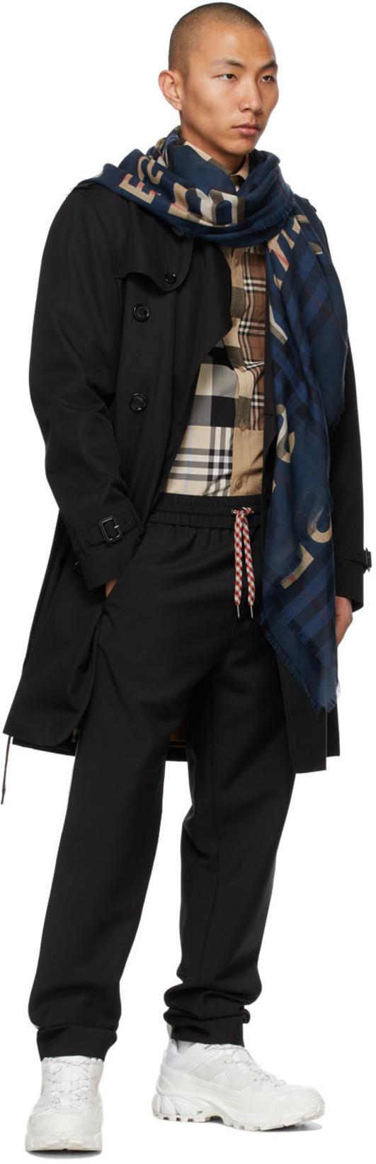 BURBERRY Black Chelsea Heritage Mid-length Trench Coat