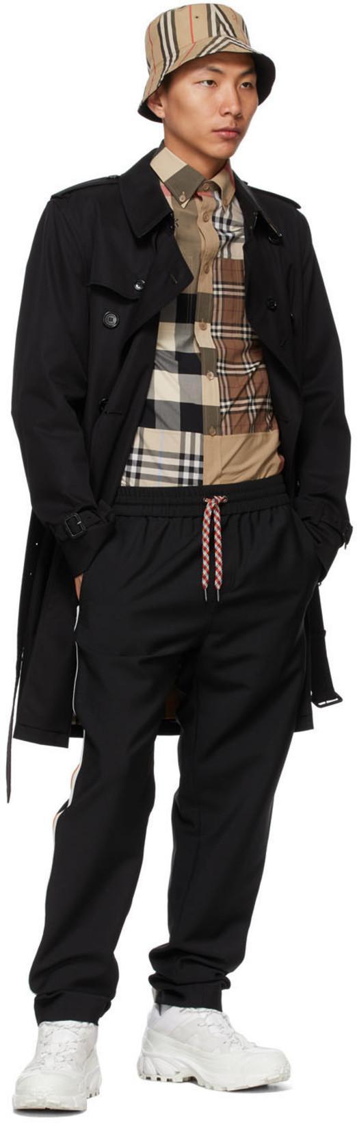 BURBERRY Black Chelsea Heritage Mid-length Trench Coat