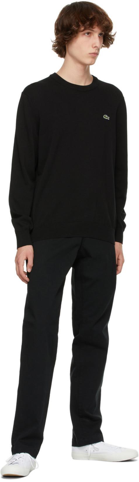 LACOSTE Pullover In Cotone Nero In Black