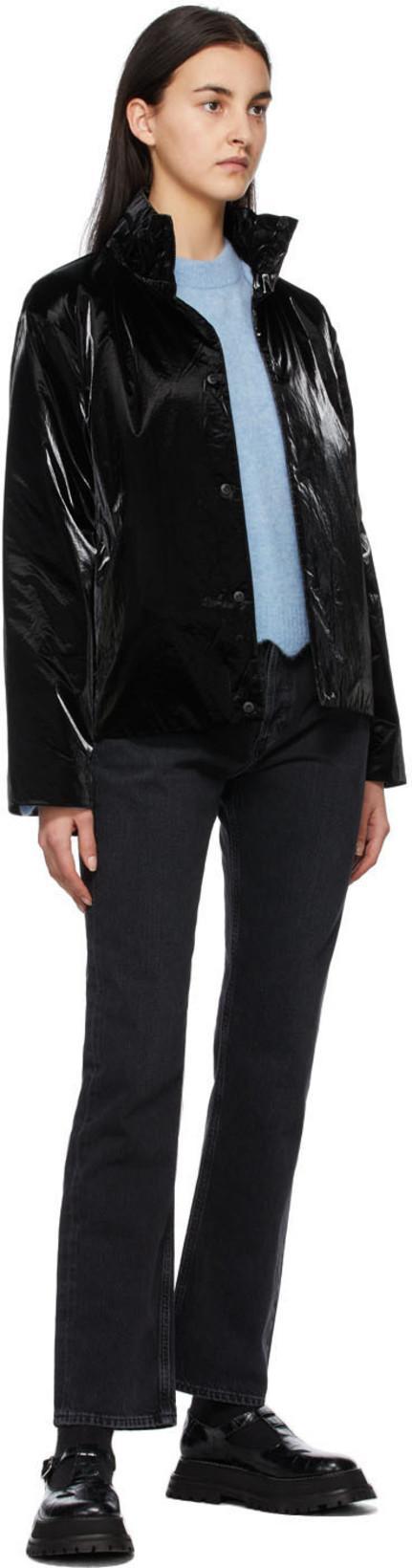 AGOLDE Riley Cropped Jeans In Black