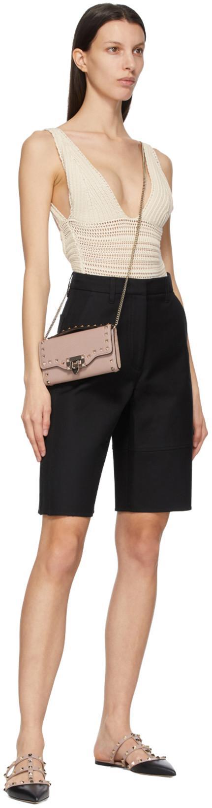 VALENTINO GARAVANI Patent Leather Rockstud Mule In Nude