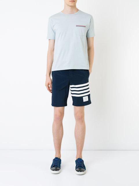 THOM BROWNE White Medium Weight Cotton Jersey T-shirt