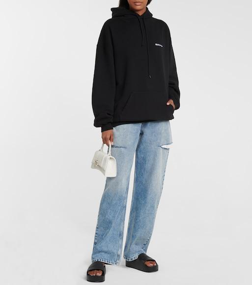 BALENCIAGA Womens Black Mono Platform Rubber Pool Slides 5